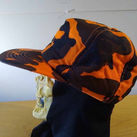 Vintage Winchester Orange Camouflage Strap Back Trucker Hat - Picture 3 of 7